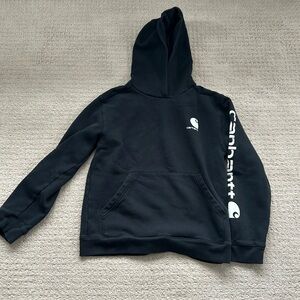 Black hooded Carhartt sweatshirtboys 18-20